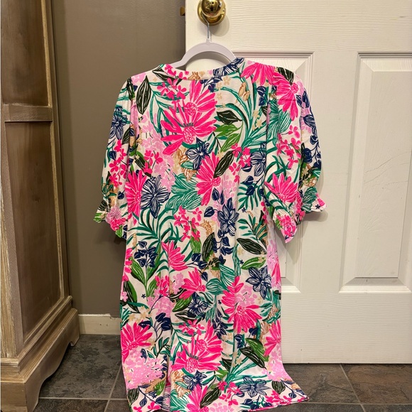 Lilly Pulitzer Pink and Green Floral Dress - Picture 4 of 4